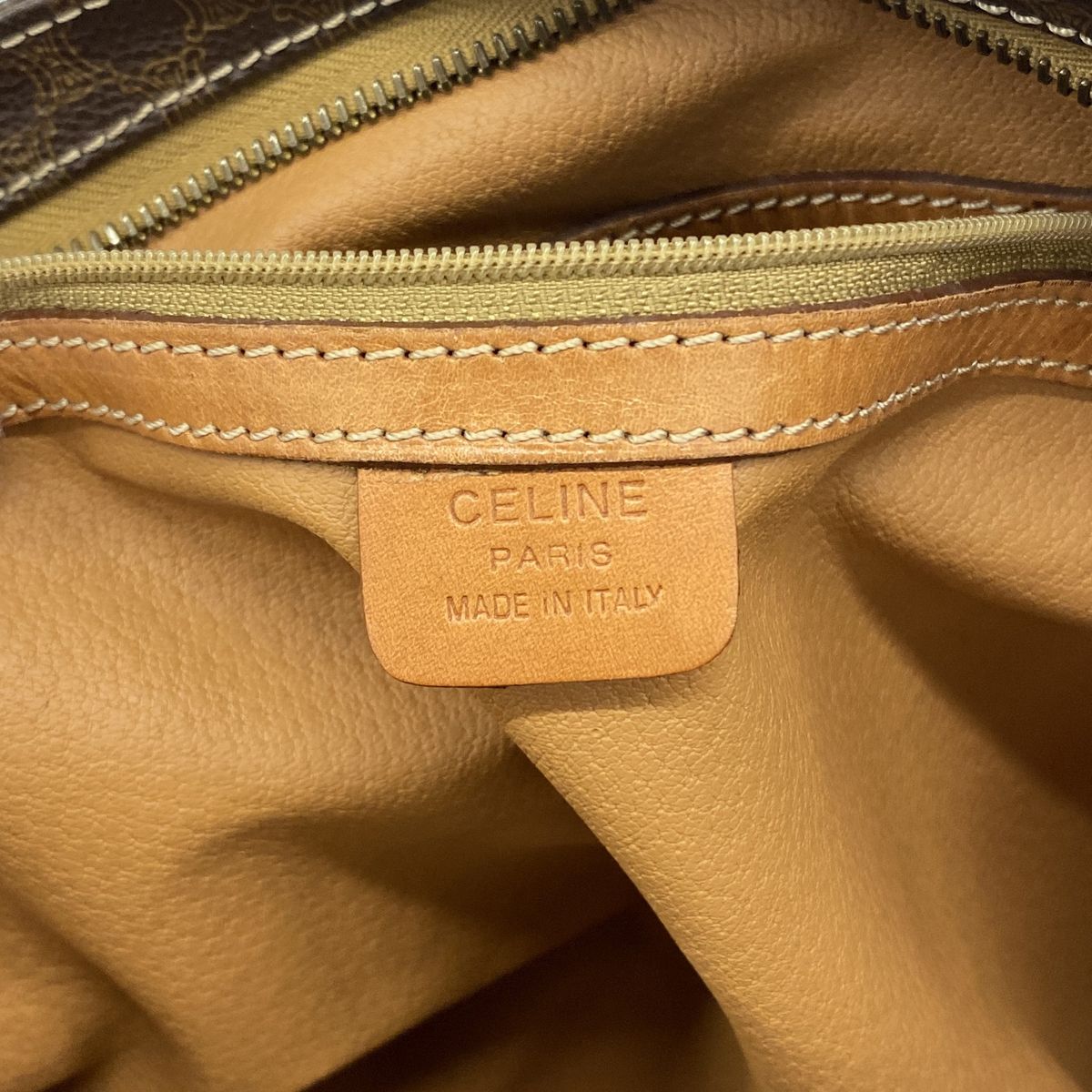 Celine Tote Bag Macadam Brown Gold — view 5