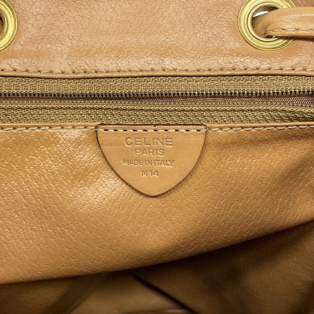 Celine Backpack Macadam Brown Gold — view 5