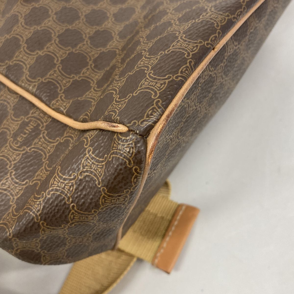 Celine Backpack Macadam Brown Gold — view 7