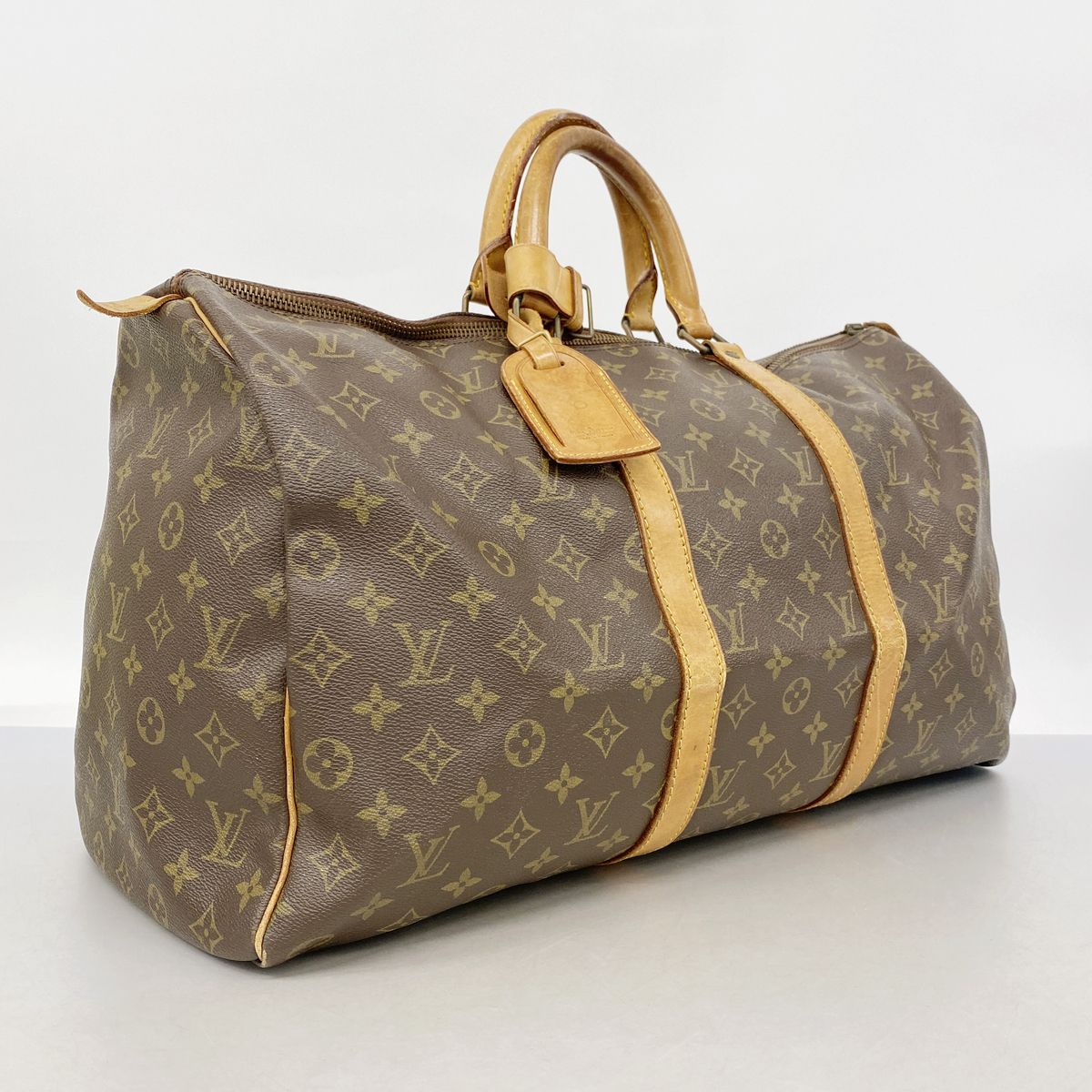 Louis Vuitton Boston Bag Monogram Keepall 50 Brown — view 2