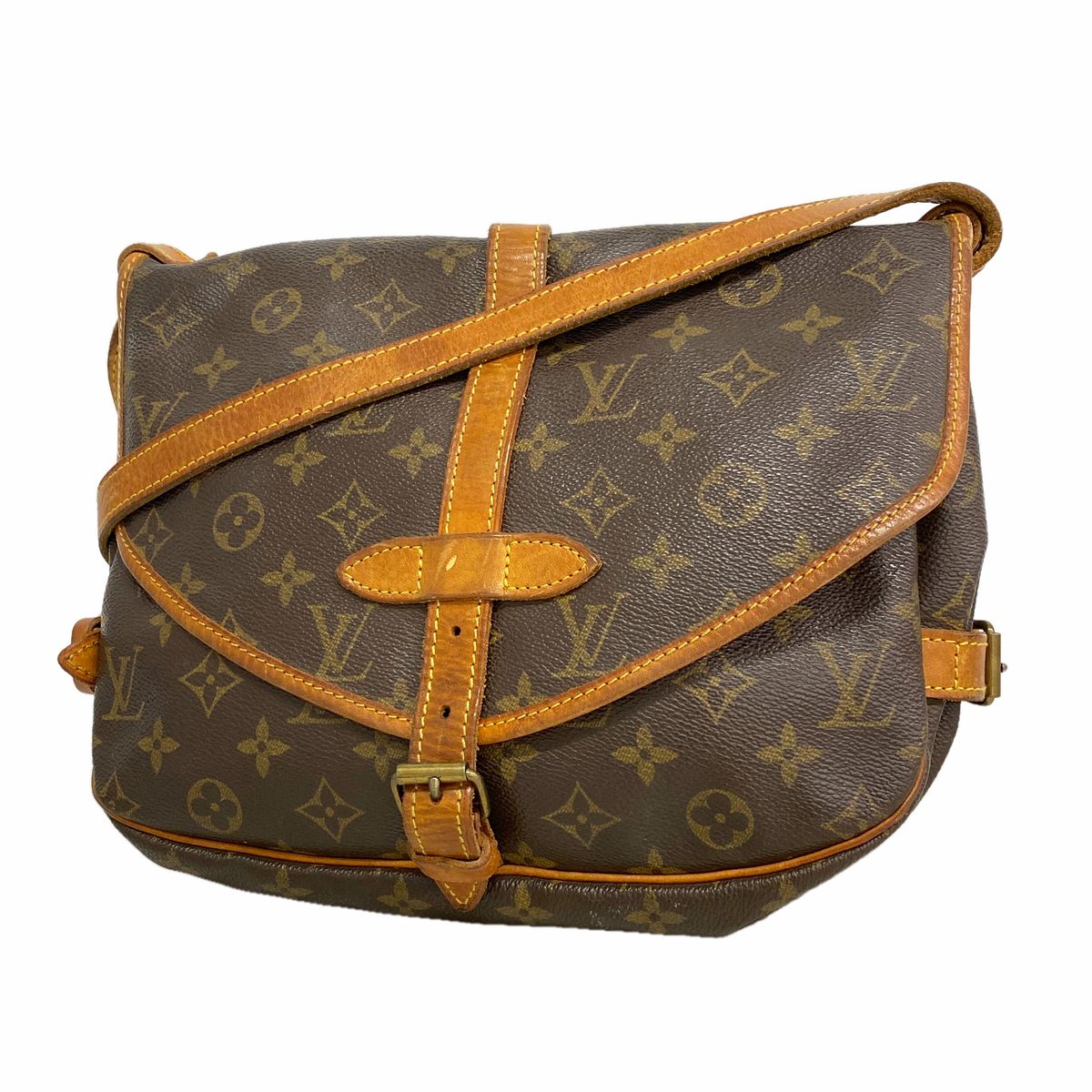 Louis Vuitton Shoulder Bag Monogram Saumur 30 Brown