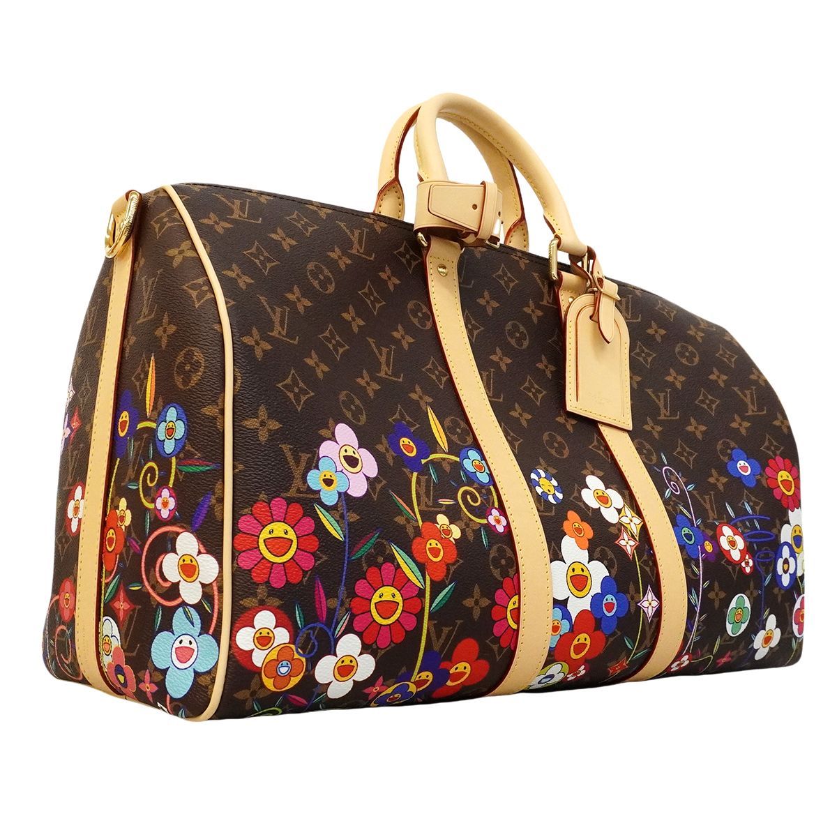 Louis Vuitton Boston Bag Monogram LV Takashi Murakami Keepall Bandouliere 45 — view 2
