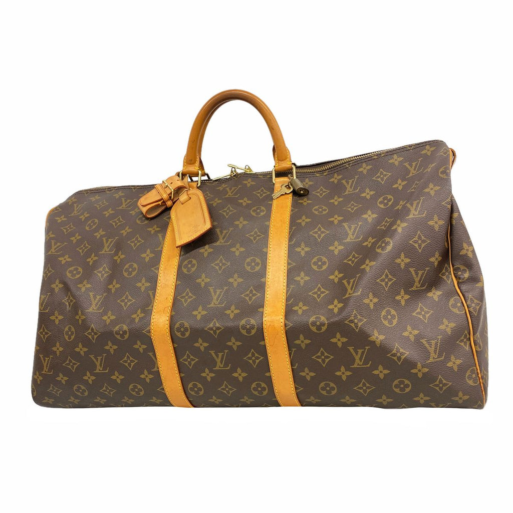 Louis Vuitton Boston Bag Monogram Keepall 55 Brown