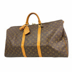 Louis Vuitton Boston Bag Monogram Keepall 55 Brown