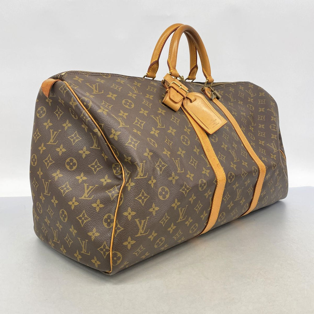 Louis Vuitton Boston Bag Monogram Keepall 55 Brown — view 2
