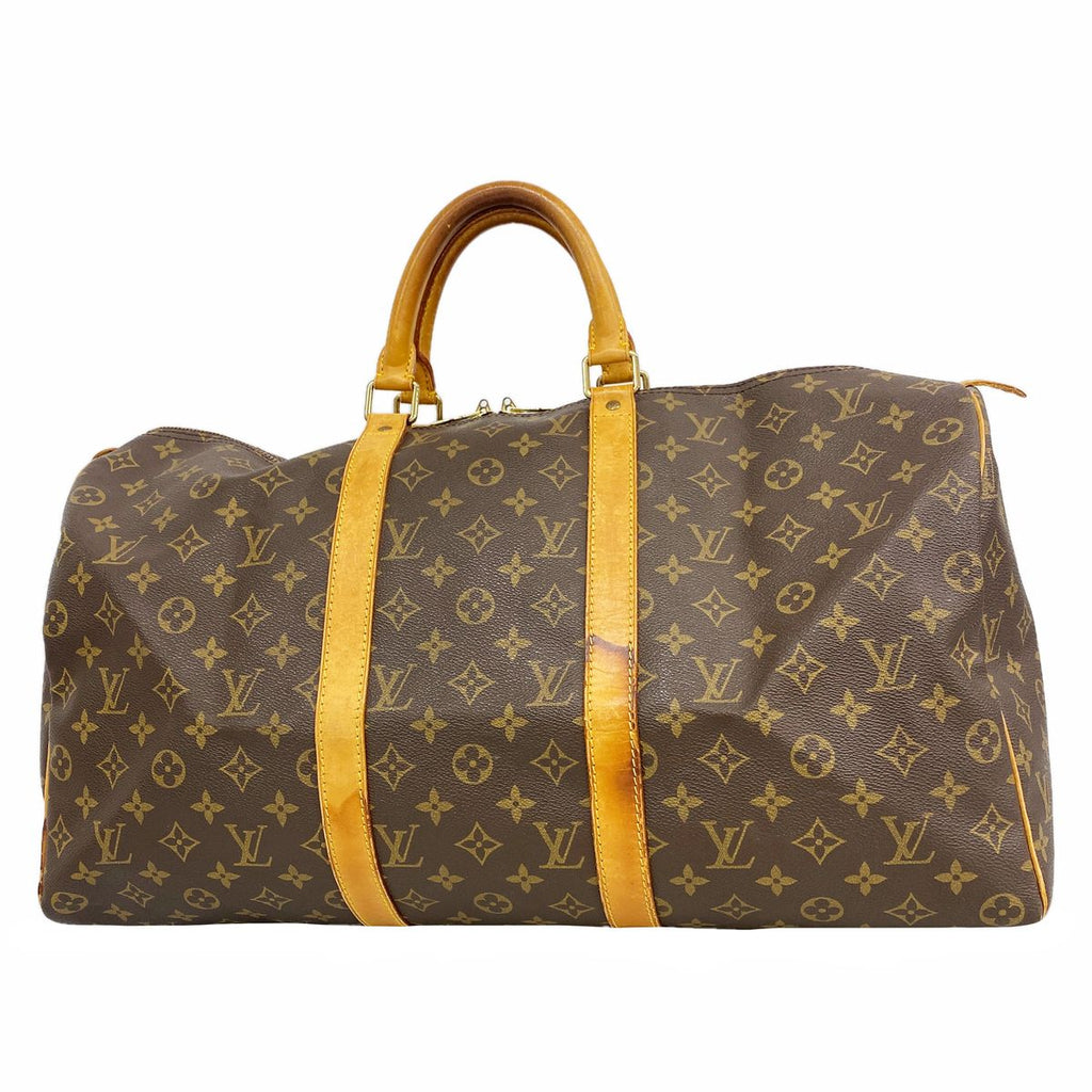 Louis Vuitton Boston Bag Monogram Keepall 50 Brown