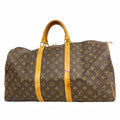Louis Vuitton Boston Bag Monogram Keepall 50 Brown