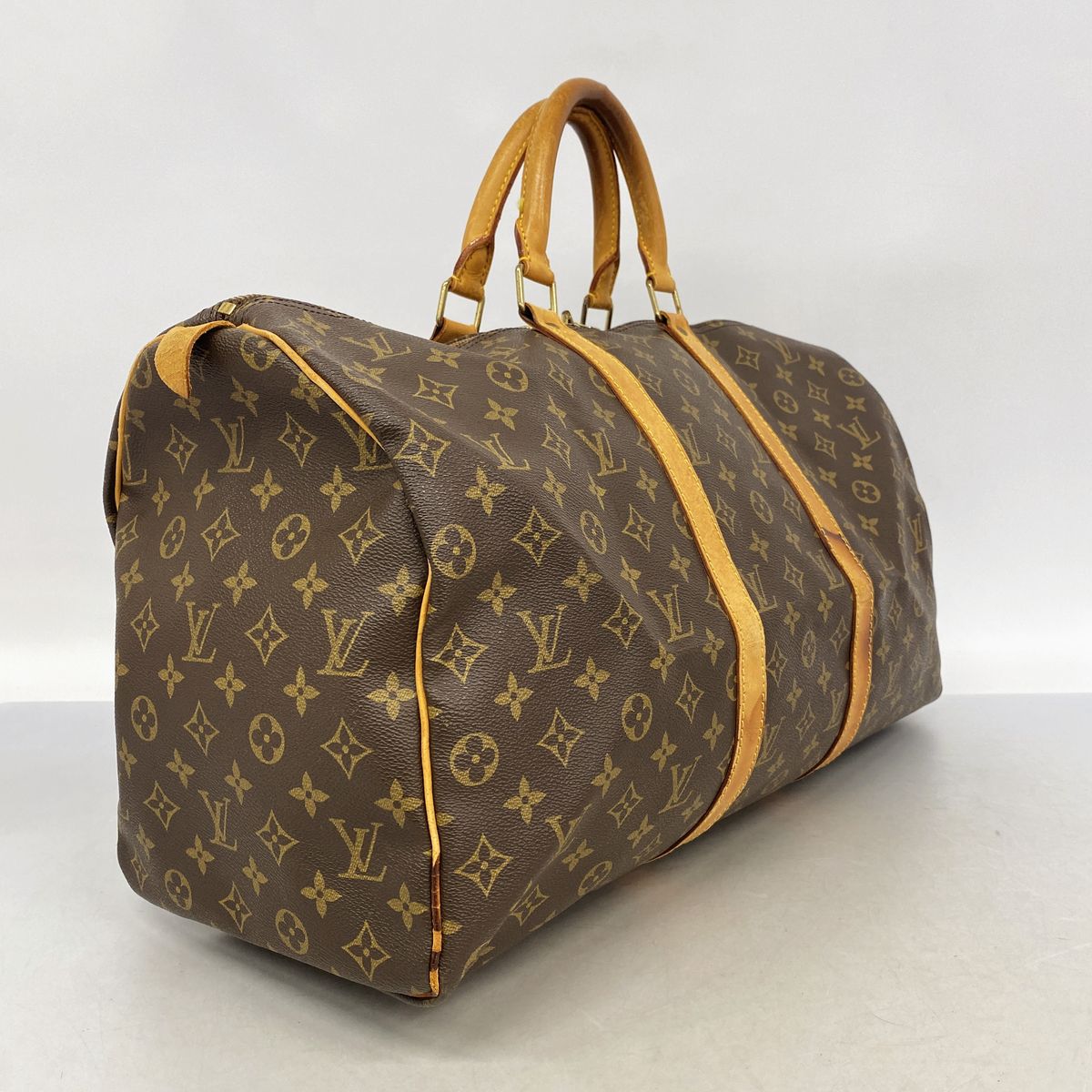 Louis Vuitton Boston Bag Monogram Keepall 50 Brown — view 2
