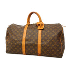 Louis Vuitton Boston Bag Monogram Keepall 50 Brown
