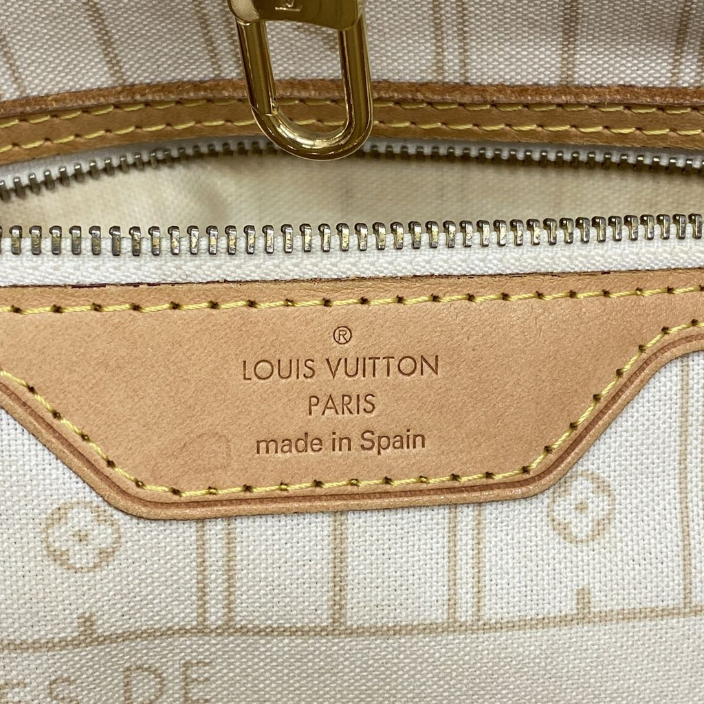 Louis Vuitton Tote Bag Damier Azur Neverfull MM White — view 5