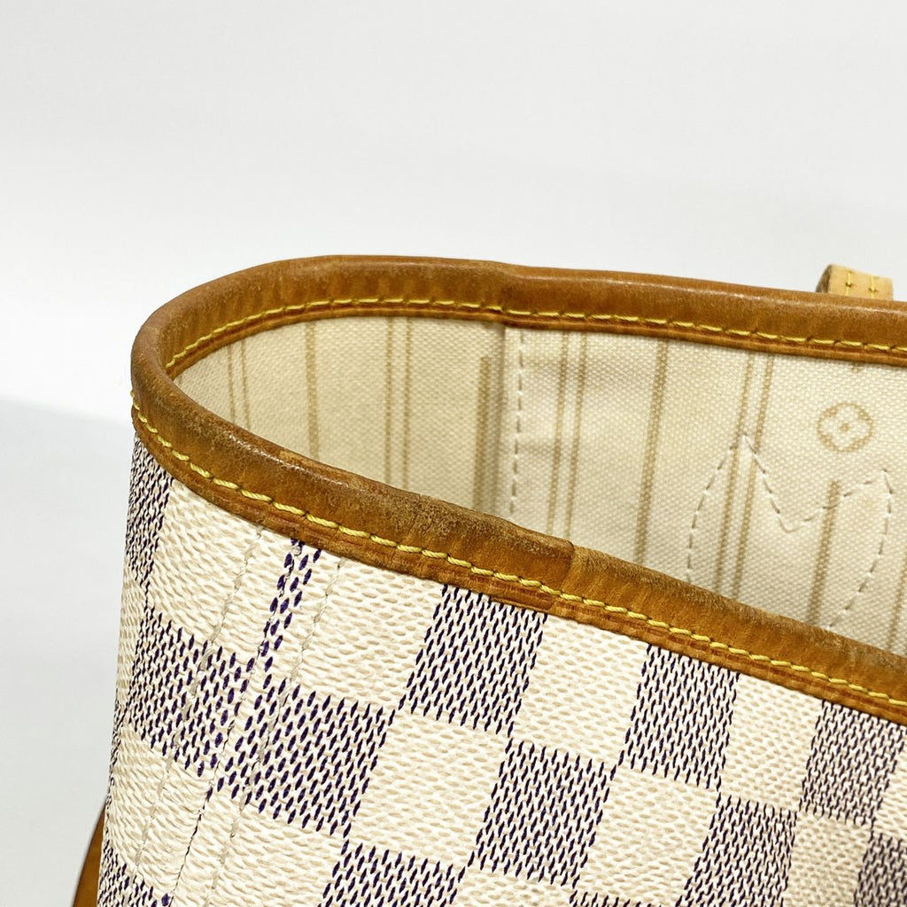 Louis Vuitton Tote Bag Damier Azur Neverfull MM White — view 7