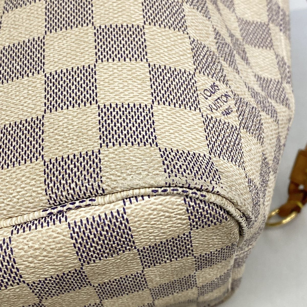 Louis Vuitton Tote Bag Damier Azur Neverfull MM White — view 6