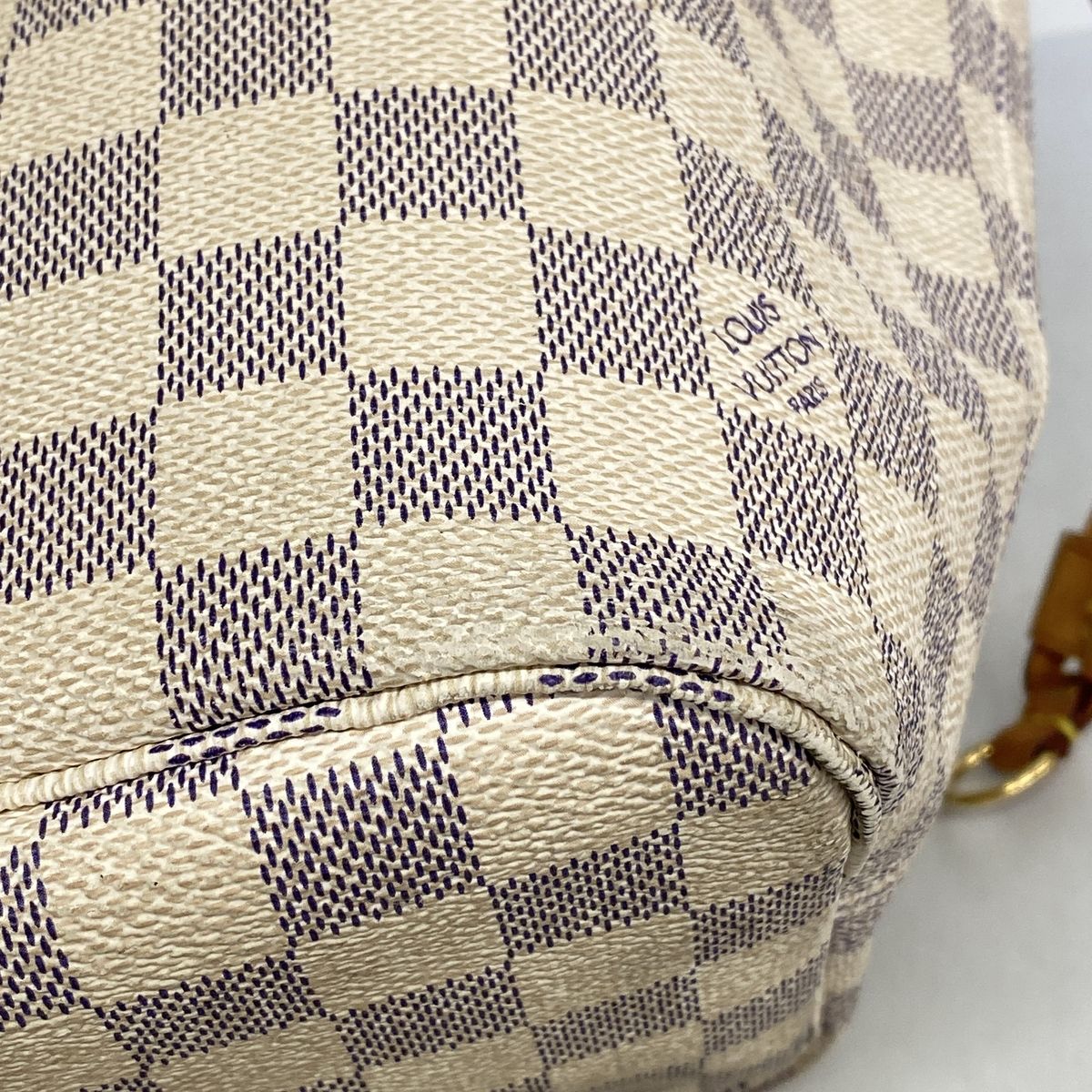 Louis Vuitton Tote Bag Damier Azur Neverfull MM White — view 6