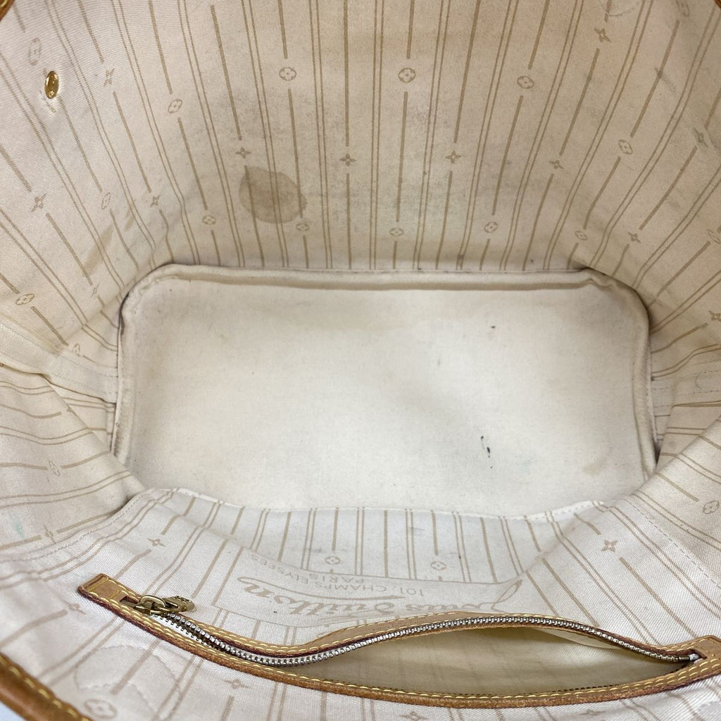 Louis Vuitton Tote Bag Damier Azur Neverfull MM White — view 4