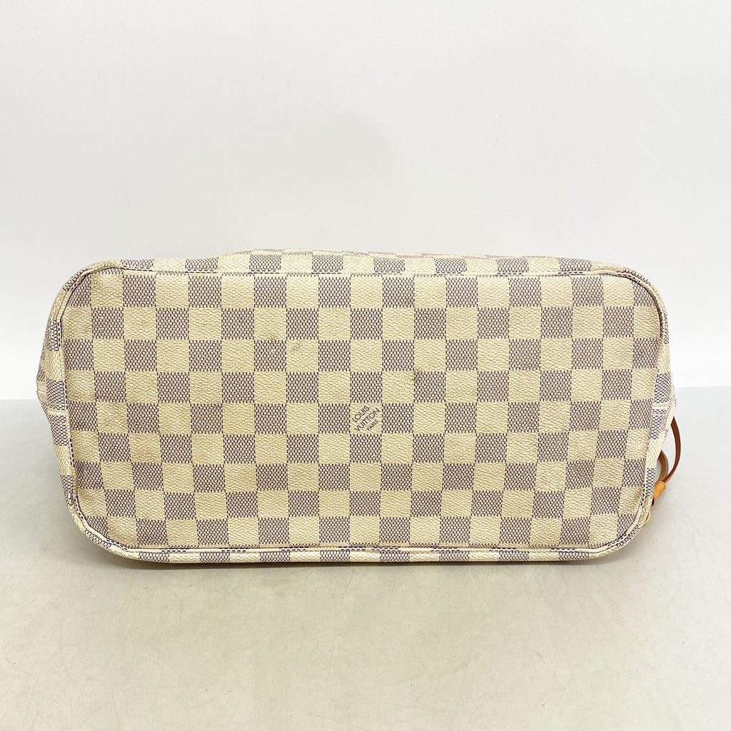 Louis Vuitton Tote Bag Damier Azur Neverfull MM White — view 3