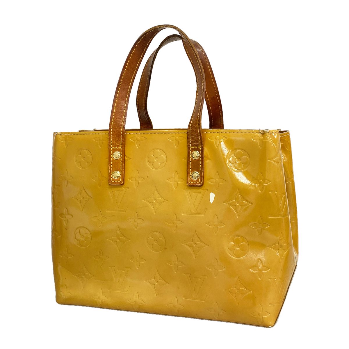 Louis Vuitton Vernis Reed PM Beige Handbag