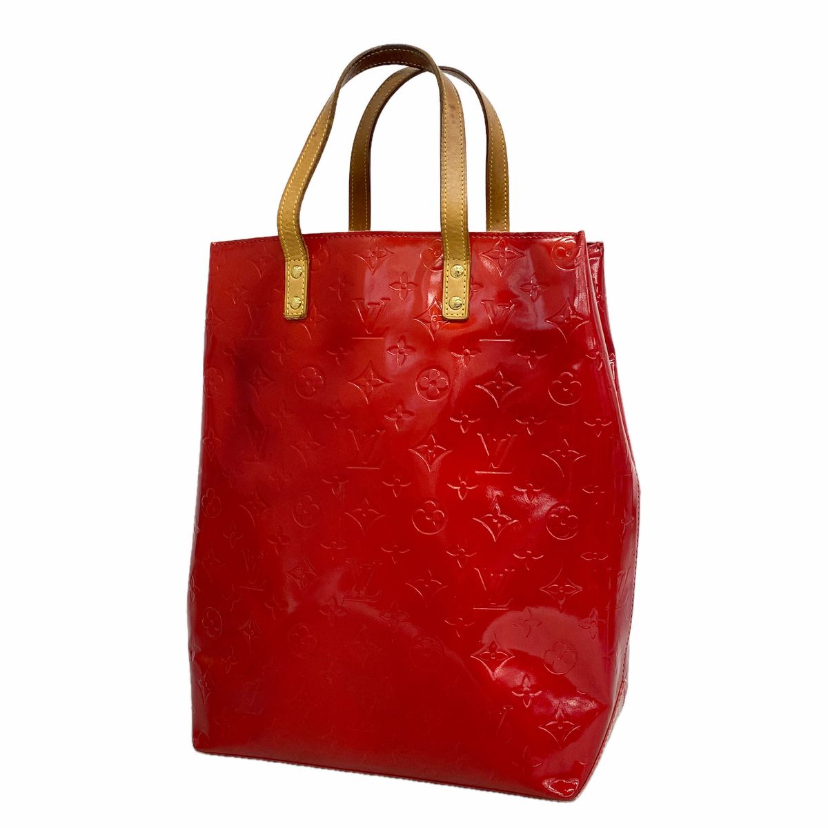Louis Vuitton Tote Bag Vernis Reed MM Rouge