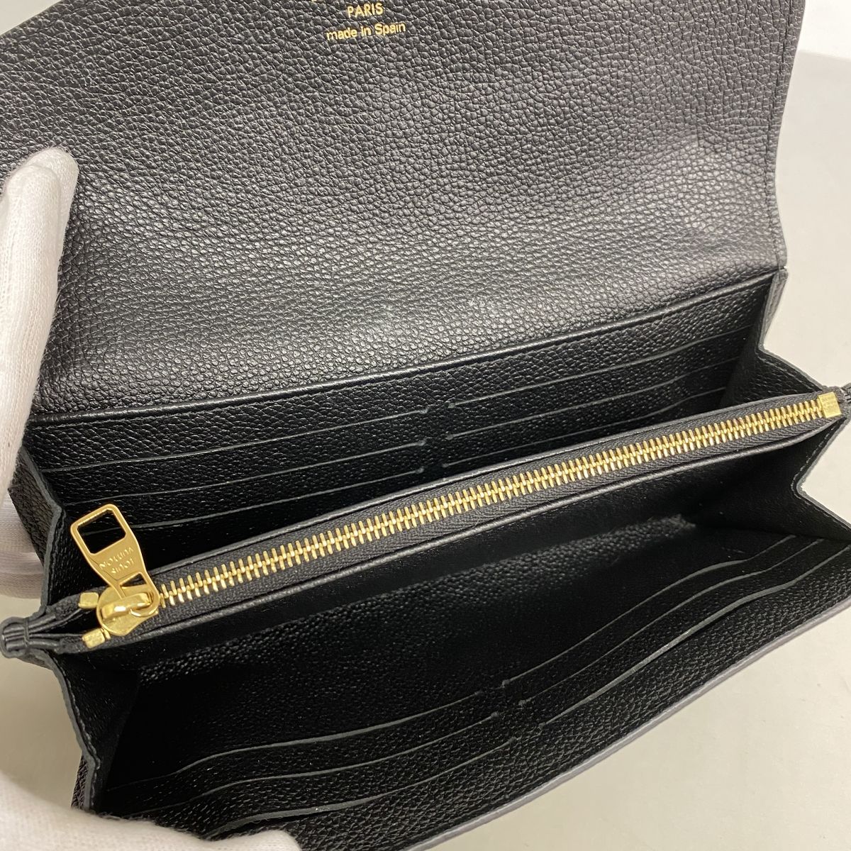 Louis Vuitton Wallet Monogram Empreinte Portefeuille Sarah Noir — view 3