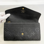 Louis Vuitton Wallet Monogram Empreinte Portefeuille Sarah Noir — view 8