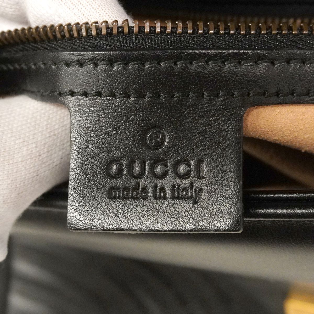 Gucci GG Marmont Leather Black Gold 2-Way Bag — view 5