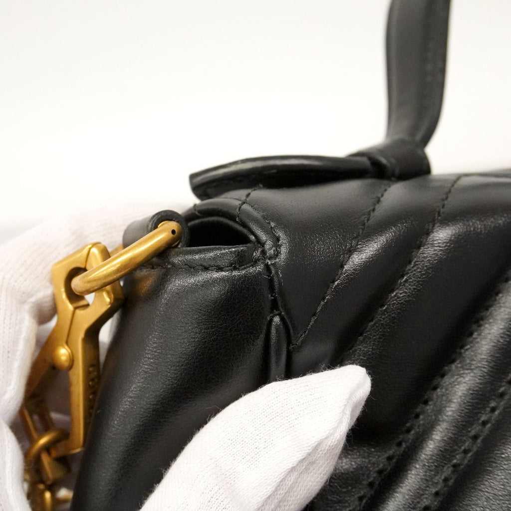 Gucci GG Marmont Leather Black Gold 2-Way Bag — view 7