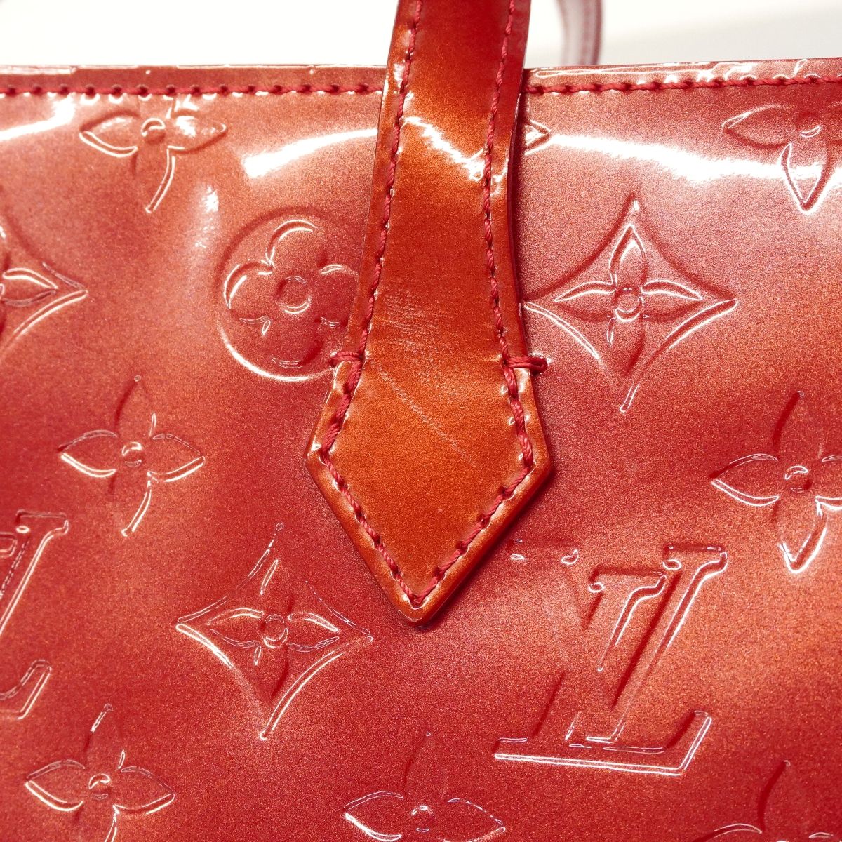 Louis Vuitton Tote Bag Vernis Wilshire PM Rouge Grenadine — view 7