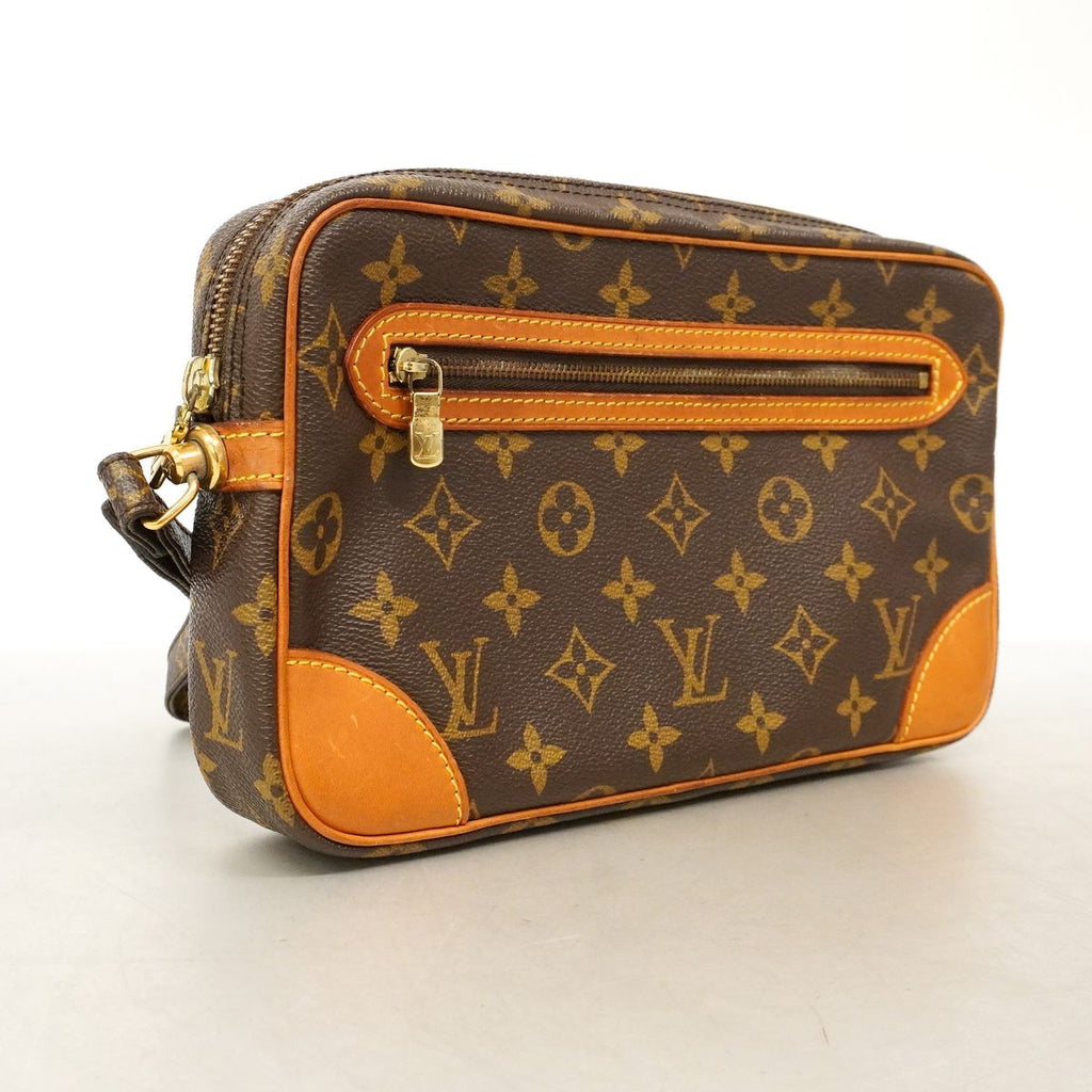 Louis Vuitton Clutch Monogram Marly Dragonne GM Brown — view 2