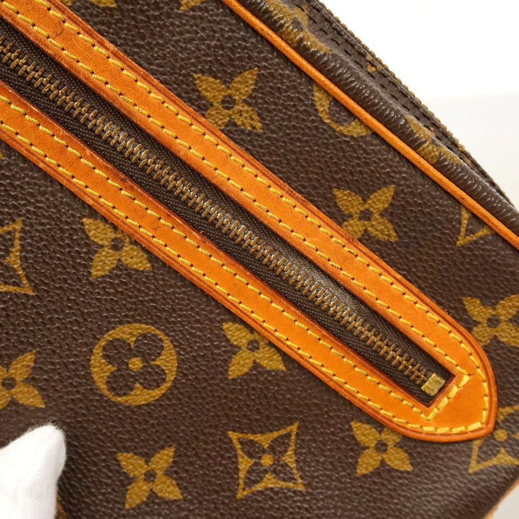 Louis Vuitton Clutch Monogram Marly Dragonne GM Brown — view 8