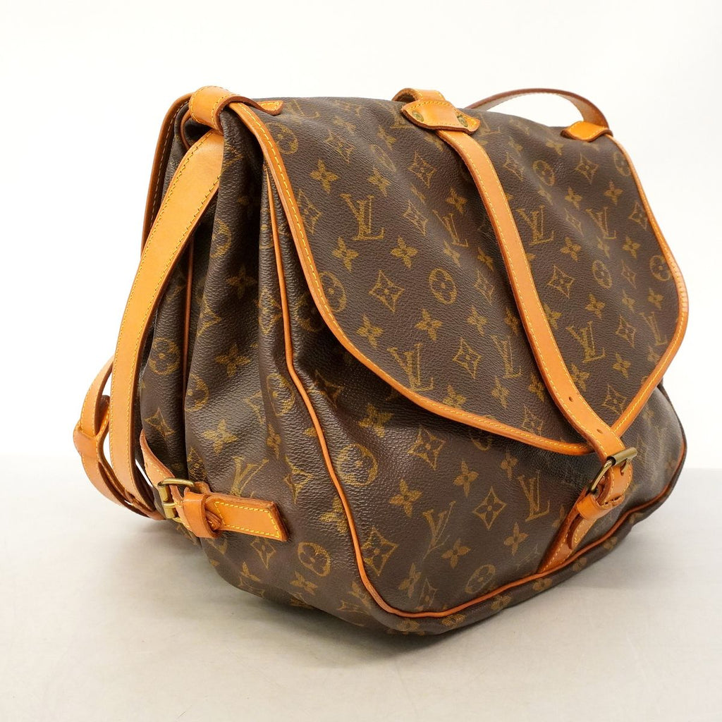Louis Vuitton Shoulder Bag Monogram Saumur 35 Brown — view 2