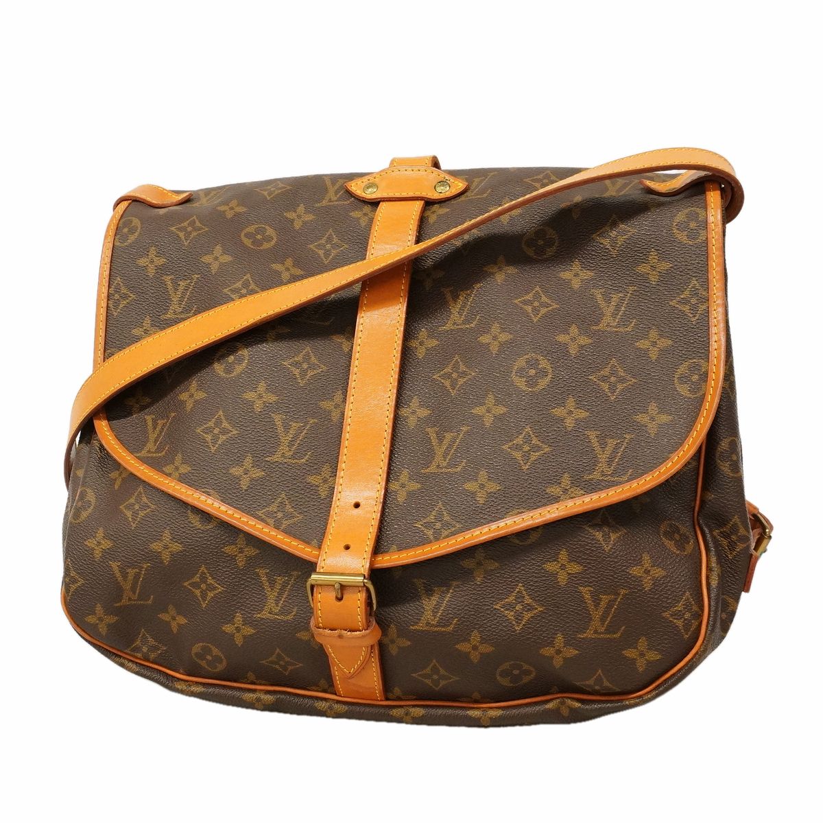 Louis Vuitton Shoulder Bag Monogram Saumur 35 Brown