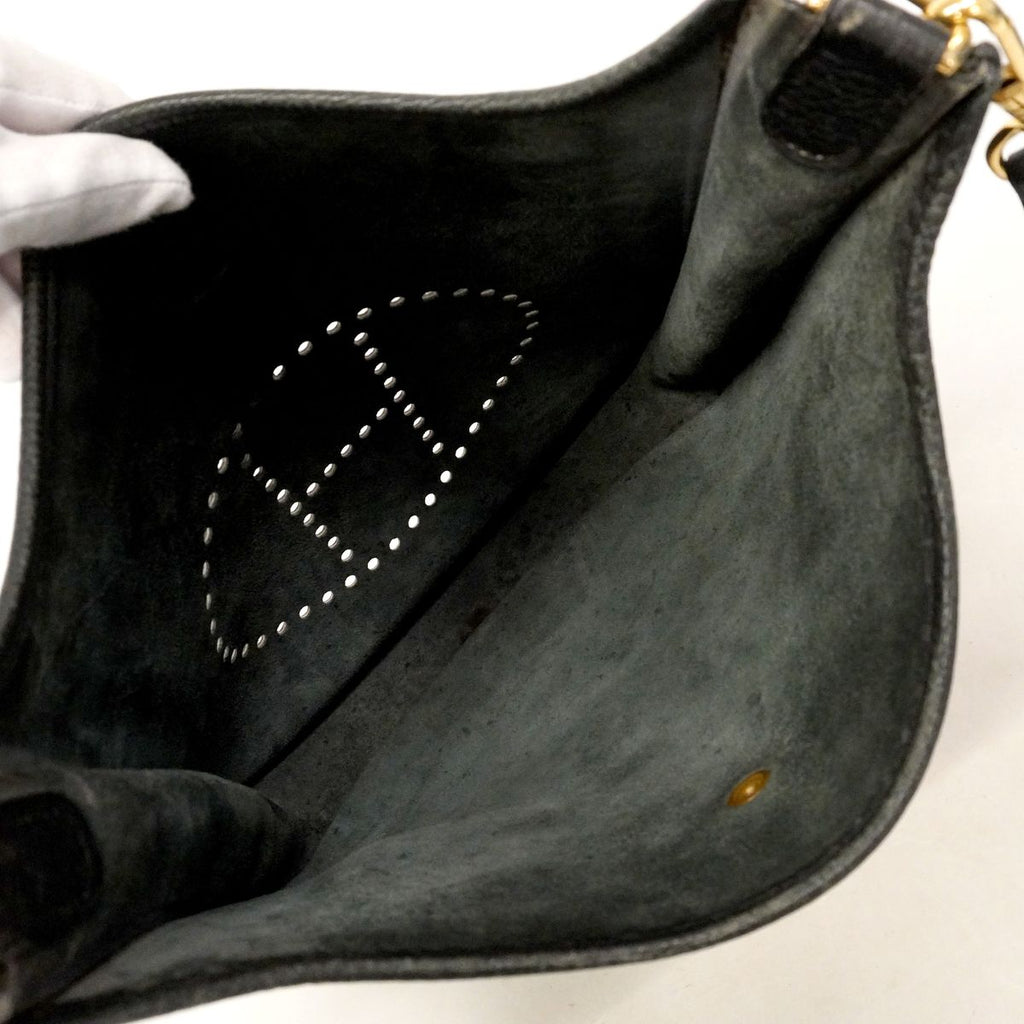 Hermes Shoulder Bag Evelyne Ardennes Black Gold — view 4