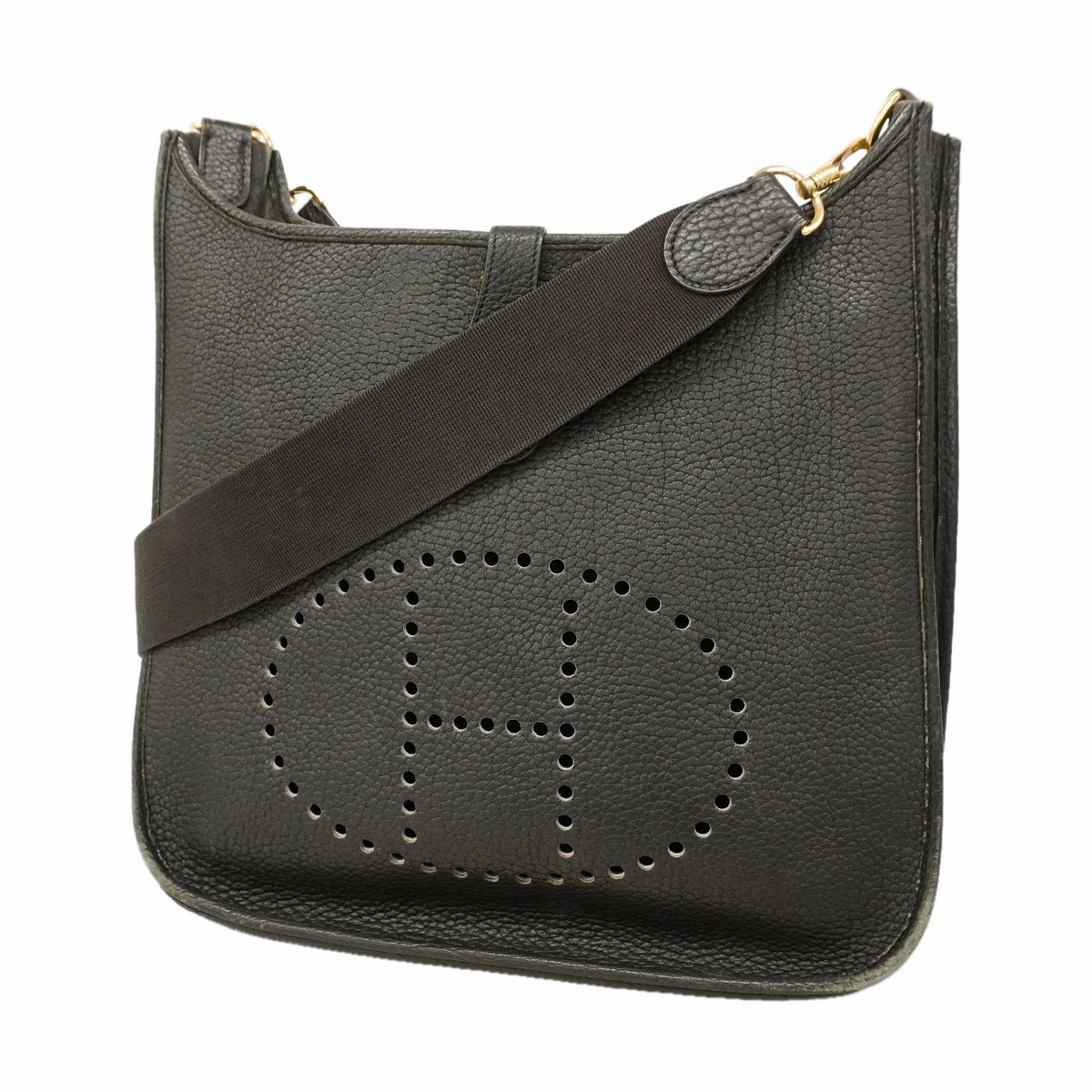 Hermes Shoulder Bag Evelyne Ardennes Black Gold