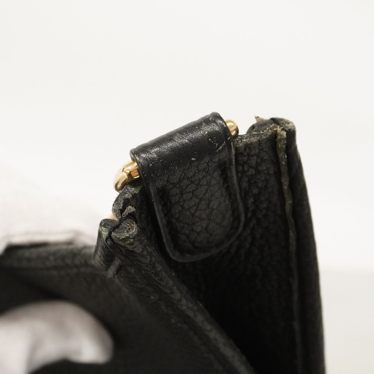 Hermes Shoulder Bag Evelyne Ardennes Black Gold — view 7