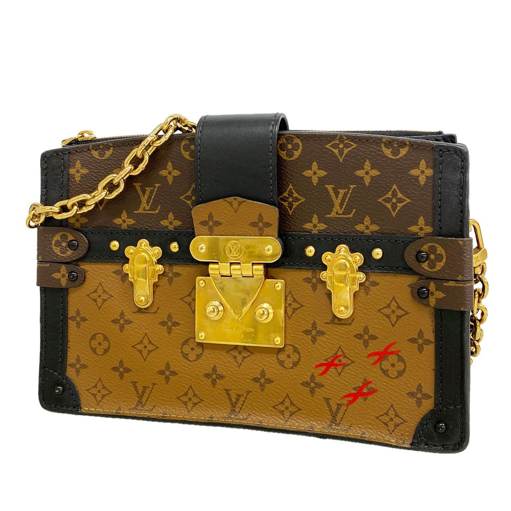Louis Vuitton Shoulder Bag Monogram Reverse Trunk Clutch Brown Cles Dies