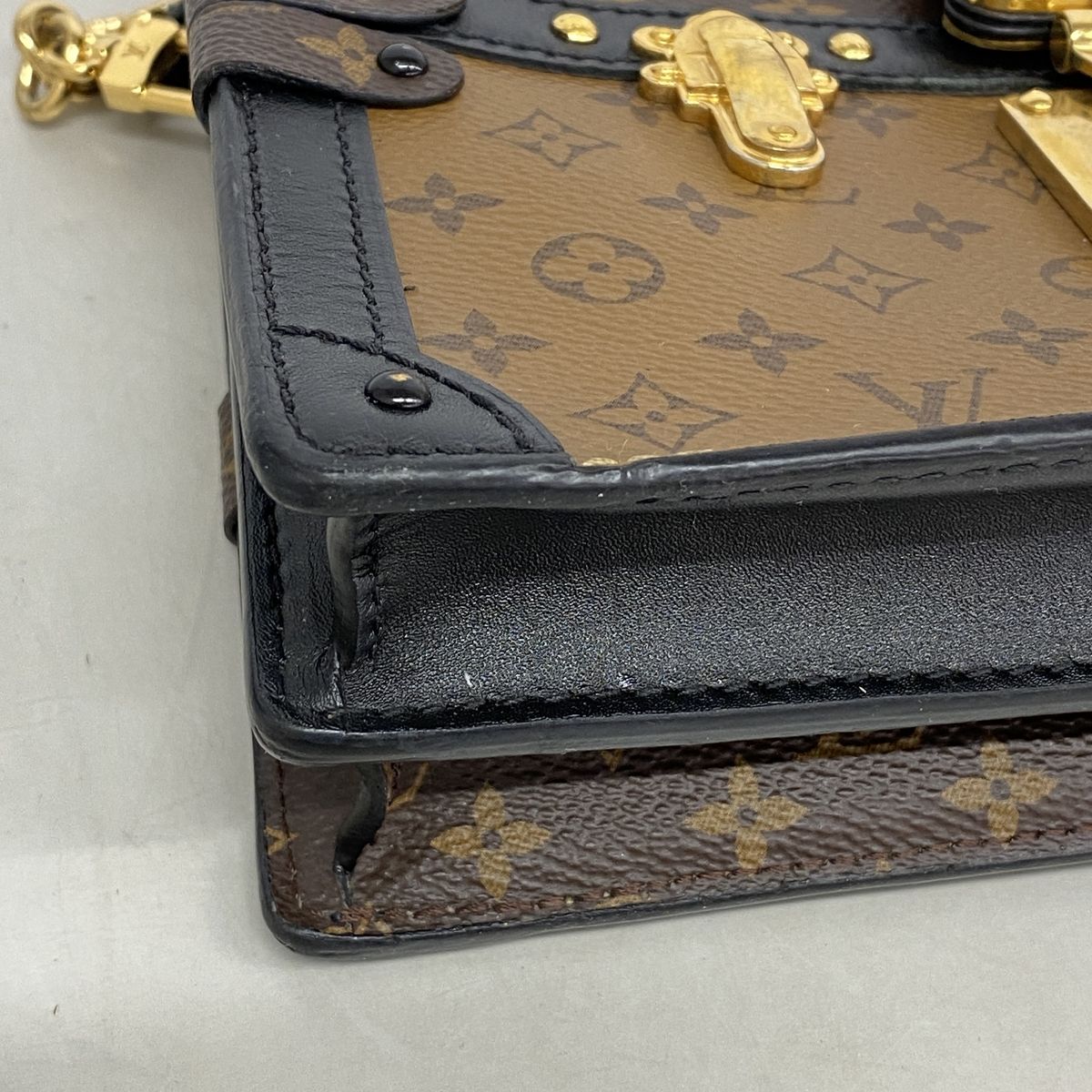 Louis Vuitton Shoulder Bag Monogram Reverse Trunk Clutch Brown Cles Dies — view 8