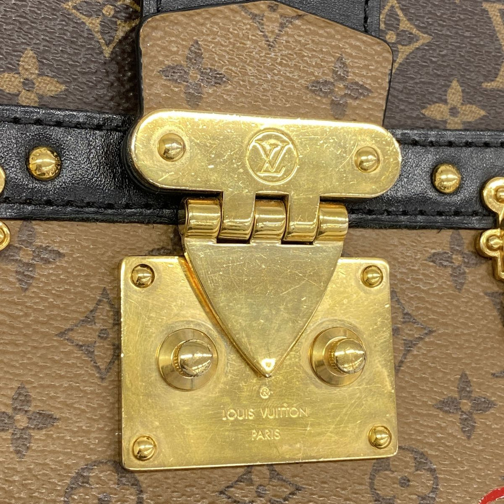 Louis Vuitton Shoulder Bag Monogram Reverse Trunk Clutch Brown Cles Dies — view 6
