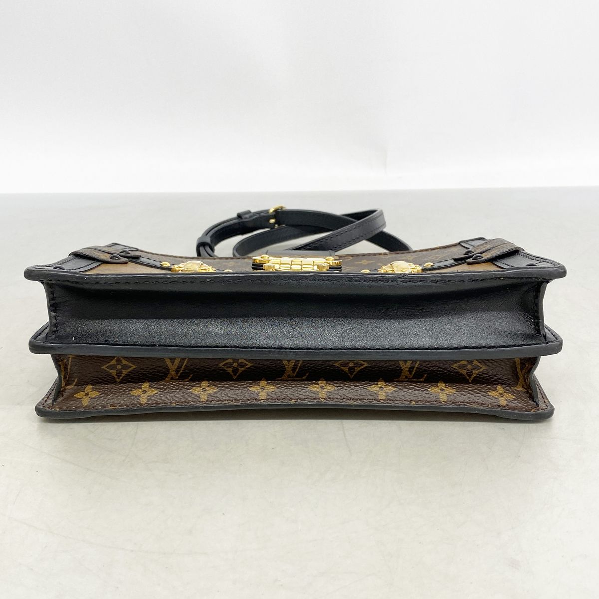 Louis Vuitton Shoulder Bag Monogram Reverse Trunk Clutch Brown Cles Dies — view 3