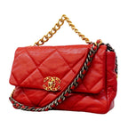 Chanel 19 Leather Red Gold 2-Way Bag