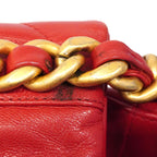 Chanel 19 Leather Red Gold 2-Way Bag — view 7