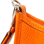 Hermes Shoulder Bag Evelyne TPM Taurillon Clemence Orange Silver — view 7