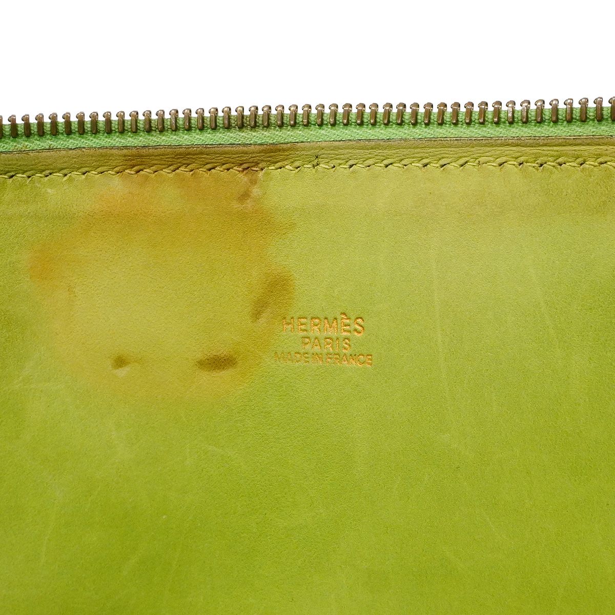 Hermes Bolide 35 Taurillon Clemence Apple Green Gold 2-Way Bag — view 5