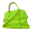 Hermes Bolide 35 Taurillon Clemence Apple Green Gold 2-Way Bag