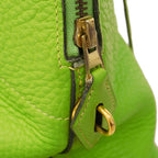 Hermes Bolide 35 Taurillon Clemence Apple Green Gold 2-Way Bag — view 8