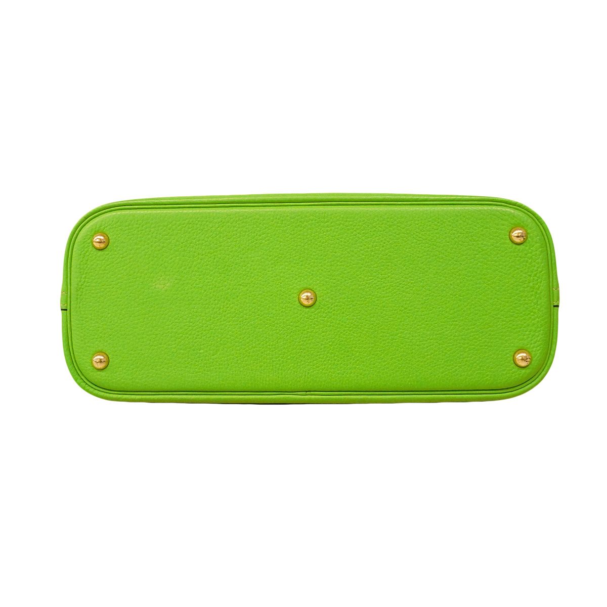Hermes Bolide 35 Taurillon Clemence Apple Green Gold 2-Way Bag — view 3
