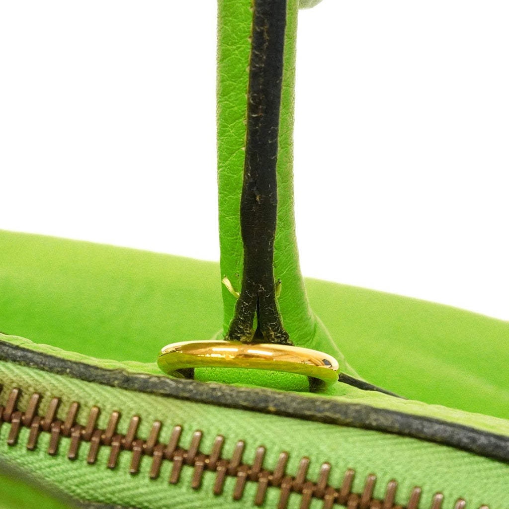 Hermes Bolide 35 Taurillon Clemence Apple Green Gold 2-Way Bag — view 6