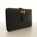 Hermes Wallet Bearn Souffle Veau Epsom Black Gold — view 2
