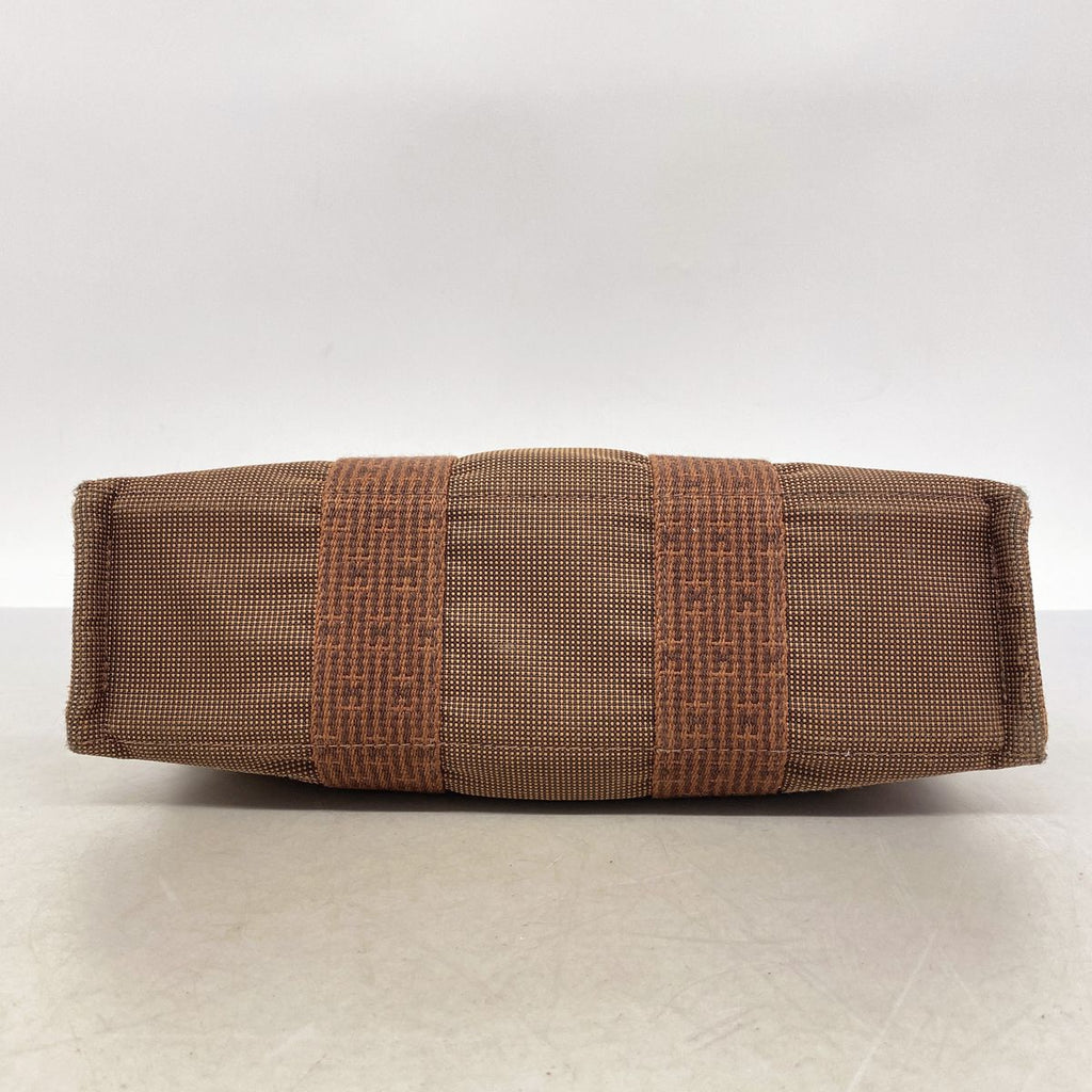 Hermes Tote Bag Her Line PM Nylon Brown Silver — view 3