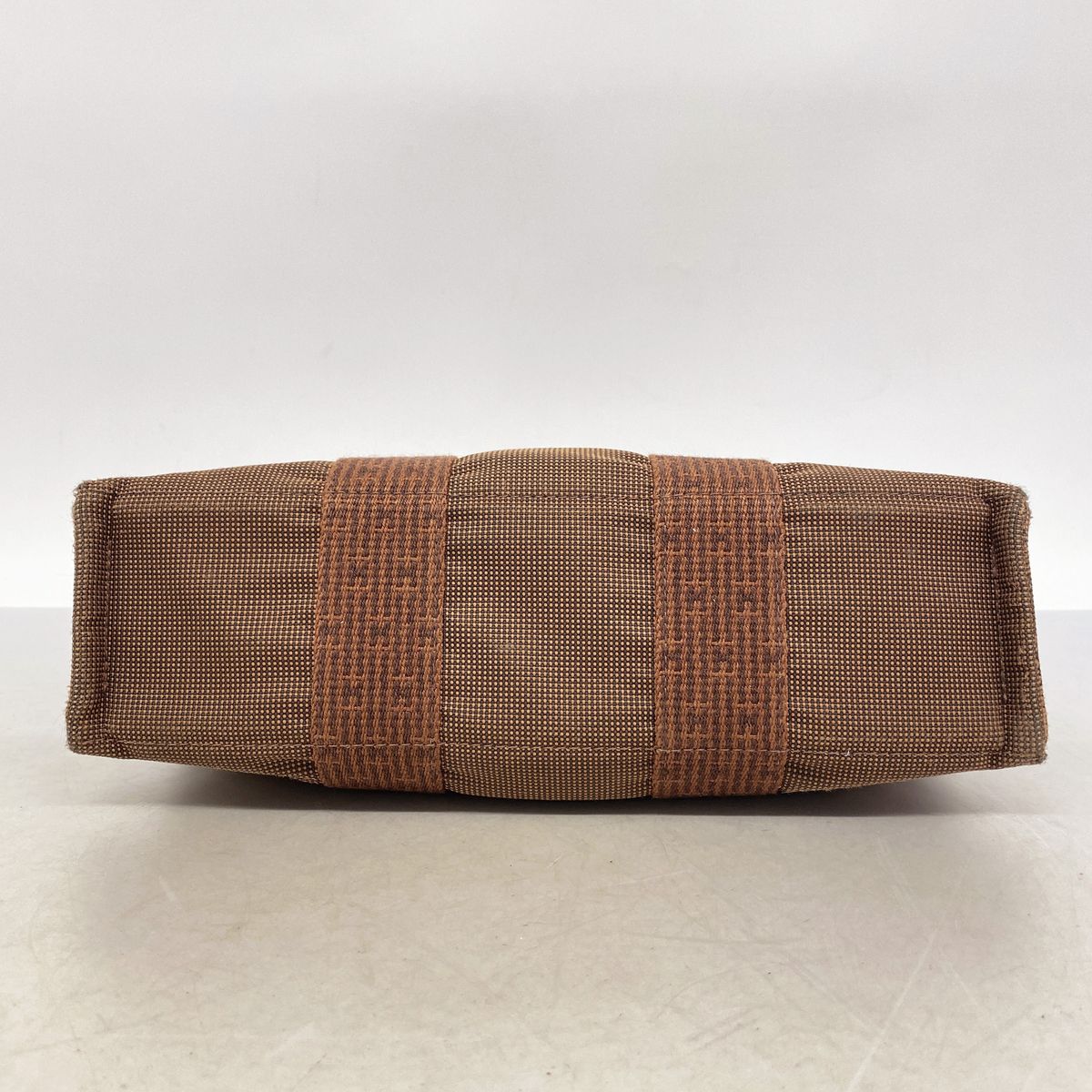 Hermes Tote Bag Her Line PM Nylon Brown Silver — view 3
