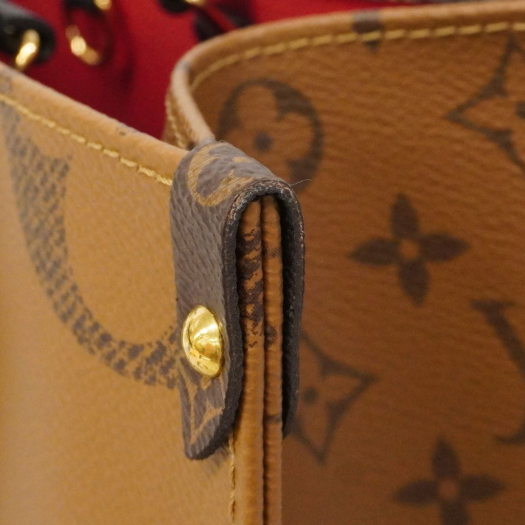 Louis Vuitton Tote Bag Monogram Giant Reverse On The Go MM Brown 2-Way — view 7