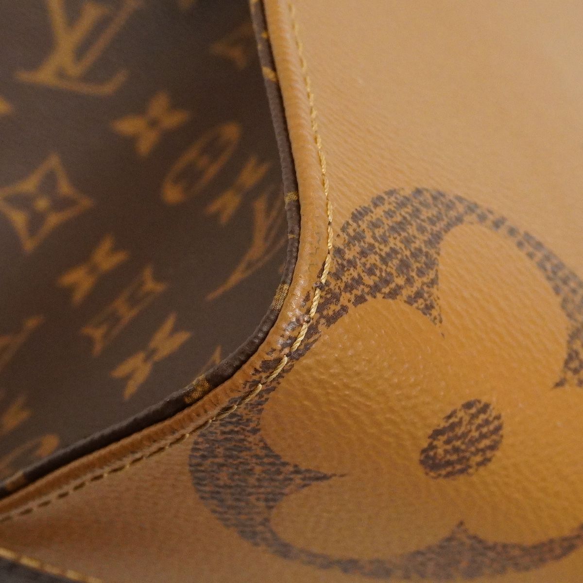Louis Vuitton Tote Bag Monogram Giant Reverse On The Go MM Brown 2-Way — view 6